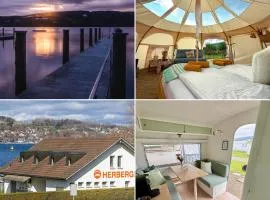 Strandbad Steckborn mit Herberge, Camping & Glamping
