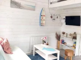 Chalet cosy, plages à pieds. Morbihan.