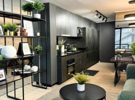 Moderno estudio con aire acondicionado y estacionamiento, hotell sihtkohas Santiago