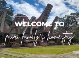 Pairi's Family Homestay, hotel em Rantepao