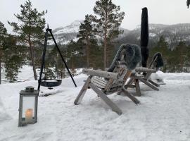 Cosy cabin between lake and mountain, chalet de monta&ntilde;a en Treungen