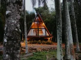 Chalé aconchegante cercado pela natureza