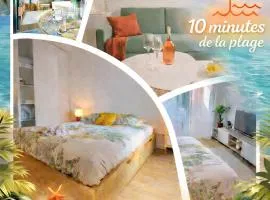 Biscawai Bisca Séjour détente dans un logement cosy avec terrasse ensoleillée, proche plage