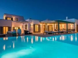 Beach walk Kalo Livadi villa with pool and hot tub by Calypso Sunset Villas