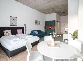 Skyrise Aparthotel Rammingen - Moderne Apartments mit Küche & Parkplatz