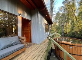 BUHO Cabin Oak BBQ Washer Wood Hot Tub Wifi, Hotel in Huiscapi