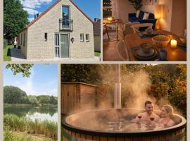 Hottub cottage deluxe, BBQ, 6p aan meer Gelderland, hotel v destinácii Ewijk