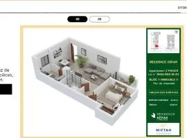 F2 neuf Confort à Diamniadio Calme, Wifi, Parking