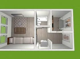 EMAS 1 Wohnung mit 2 Einzelbetten, Küche, WLAN, TV