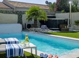 Superbe maison de vacances avec piscine chauffée et bain nordique - 8 pers