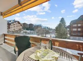 Central flat in Villars sur Ollon, Amethyste, for 4, with two double beds, balcony and 75m to ski-train