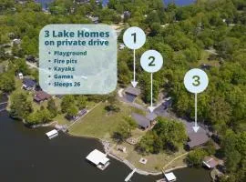 Family Reunion Paradise 3 Lake Homes Together