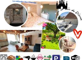 La Mélodie des champs, appartement mitoyen de 80 m2 dans une maison avec un autre appartement โรงแรมในGuérard