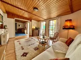 Holidays with a fireplace on a country farm