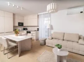 Beige Harmony Residence for Family & Business with Parking and AC by UniqueRent