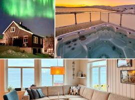 Jacuzzi, fjord view & northern lights - close to Hammerfest & North Cape, hotel v mestu Hammerfest