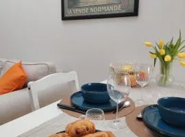 Appartement rénové centre Pont-Audemer-calme, Wi-Fi, proche Honfleur