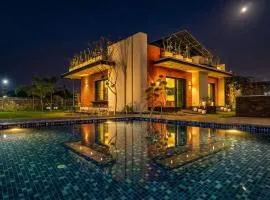 Prassanam Vatika Pet-friendly 2-BHK Hillside Villa with Private Pool & Expansive 1-Acre Garden