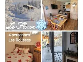 Le Flocon, Joli Cocon 4 pers avec Cheminée, LES ROUSSES, Draps inclus & Parking gratuit