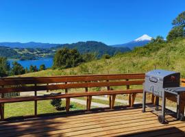 Vistas panorámica a Lago y Volcán, hotel a Panguipulli