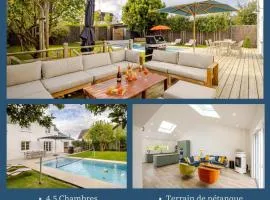 Maison de famille piscine chauffée - 2km des plages