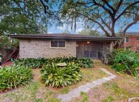 Updated house with enclosed yard, patio, central AC, & washer/dryer