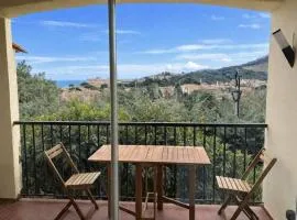 Beau studio avec parking, piscine, balcon vue mer et climatisation