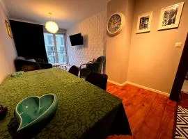 Blue Apartment with Balcony