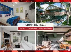 Lakefront Home Private Dock Firepit Sleeps 12