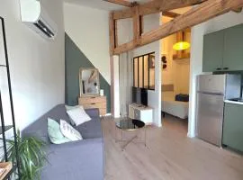 Logement neuf tout équipé, climatisé, terrasse au calme, VELOS, barbecue, proche du bourg et des plages océanes, wifi, linge et ménage compris