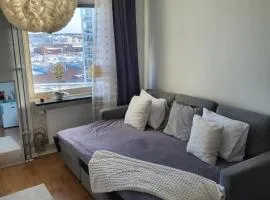 Central lägenhet med fin utsikt