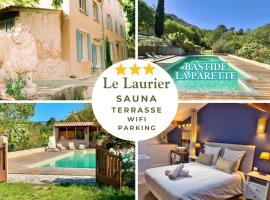 Le Laurier - Piscine, Sauna et Vue - Charme Provençal Authenticité - Bastide La Parette, hotel v mestu Auriol