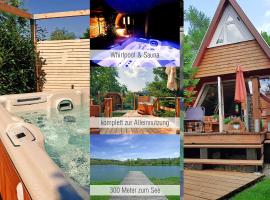 Hütte41: Ganze Hütte nah am See mit privatem Whirlpool, Sauna. Umzäunt., хотел в Валдкирхен