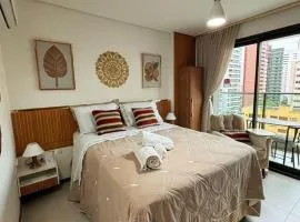 Studio-piscina academia no Meireles-prédio novo perto praia Rooftop