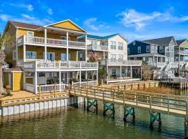 Beautiful waterfront home with private dock and large deck for sunbathing