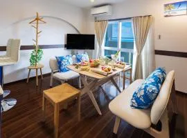 オーシャンビュー ビーチまで車で2分 和室あり 人気マンガあり 最大6名 那覇35分 琉球タワー906