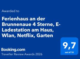 Ferienhaus an der Brunnenaue 4 Sterne, E-Ladestation am Haus, Wlan, Netflix, Garten, hotelli kohteessa Sagard