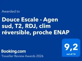 Douce Escale - Agen sud, T2, RDJ, clim réversible, proche ENAP