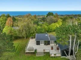 Black Wooden House With Panoramic Views