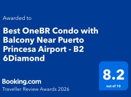 OneBR Condo with Balcony Near Puerto Princesa Airport - B2 6Diamond โรงแรมใกล้สนามบินนานาชาติปูแอร์โตปรินเซซาในปูแอร์โตปรินเซซาซิตี้