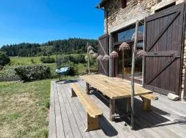 Ancienne étable avec vue