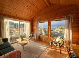 Cabin On Hilltop With Beach And Sea Views, Hotel in Bekkjarvik