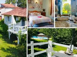 La Colline de Tilleul - Les Deux Puits - Cosy Cottage with swimming pool near Aubeterre
