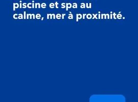 2 Chambres avec piscine et spa au calme, mer à proximité.