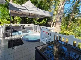 Nestled beneath the trees is this beauty a 3 bed property with hot tub and stunning views