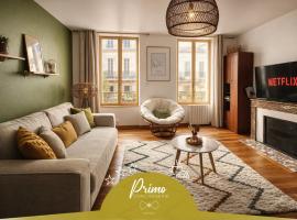 "Le Noeud vert" Appartement sur le thème de Nevers, 65 m2 en coeur de ville, parking à 200M avec accès inclus à salle de sport de 2000m2, Sauna & Hammam, by PRIMO C0NCIERGERIE, hôtel à Nevers