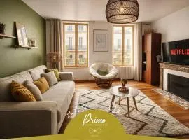 "Le Noeud vert" Appartement sur le thème de Nevers, 65 m2 en coeur de ville, parking à 200M avec accès inclus à salle de sport de 2000m2, Sauna & Hammam, by PRIMO C0NCIERGERIE