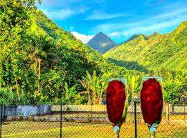 Studio Tropical - climatisé - vue mer et montagnes - canoes et paddle offerts ! Teahupo'o Lodge Tahiti, khách sạn ở Teahupoo
