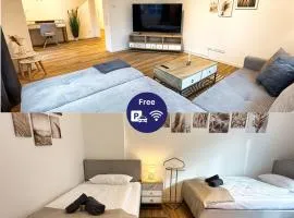 Master's Bridge - Stilvolles Apartment mit 110 qm und großem Balkon, ruhige Innenstadtlage in Deichnähe, 2 Stellplätze, 3 Schlafbereiche, 2 WCs