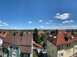 Über den Dächern Kemptens mit Panoramablick